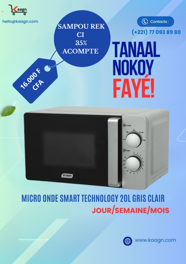 Micro onde Smart Technology 20L gris clair