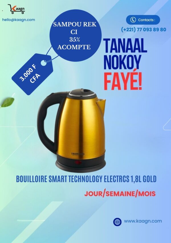 Bouilloire Smart Technology Electrique 1,8L Gold