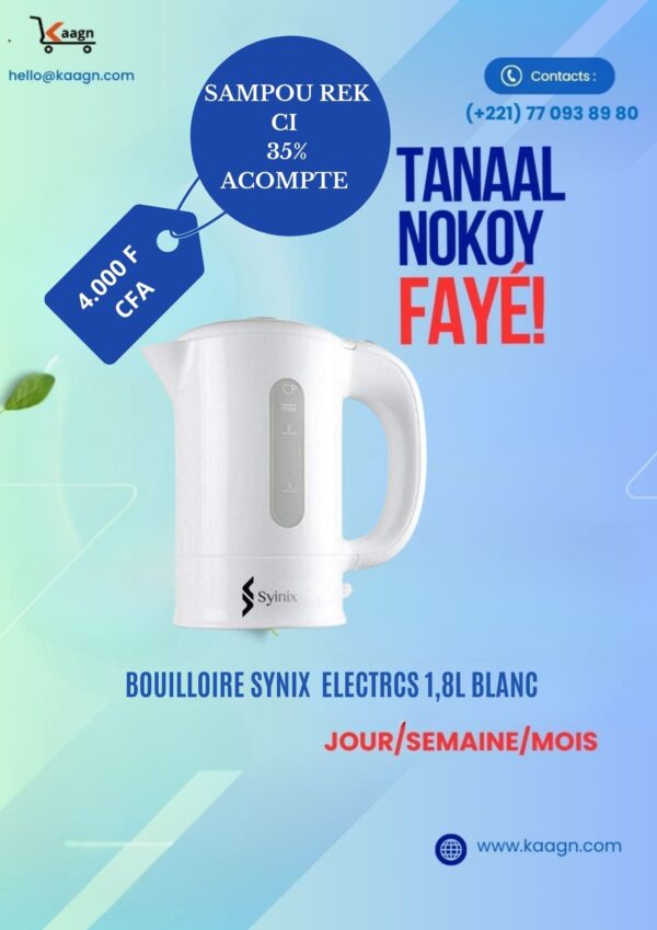Bouilloire Synix Electrique 1,8L Blanc