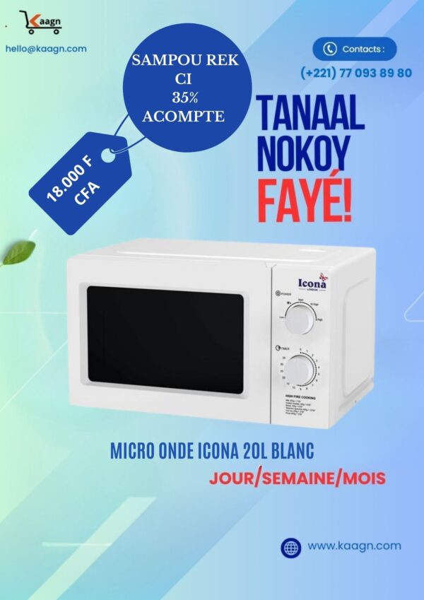 Micro Onde Icona 20L Blanc