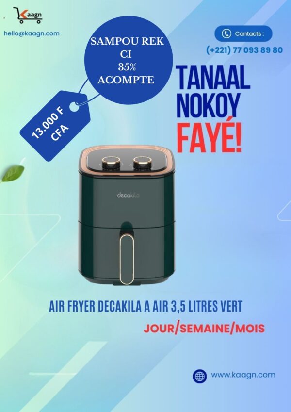 Air fryer Decakila à air 3,5 Litres vert