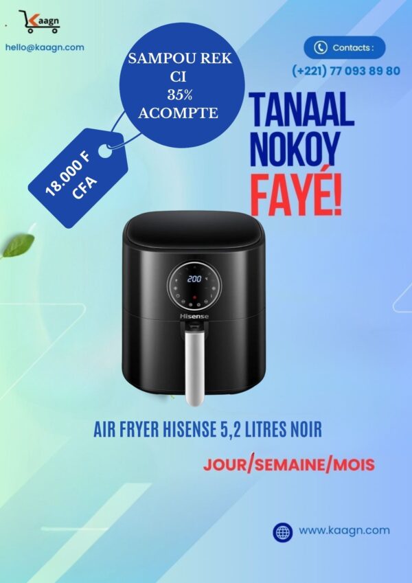 Air Fryer Hisense 5,2 Litres noir